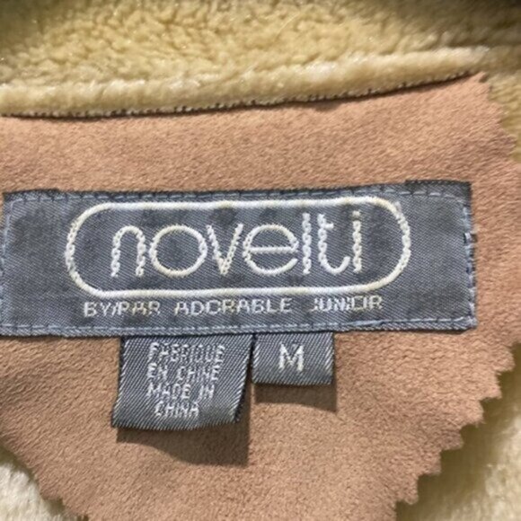 Novelti Faux Suede Shearling Coat SZ Medium - Picture 13 of 16